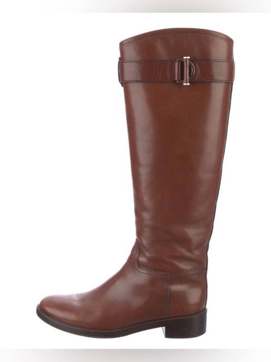 Tory Burch Shoes - Tory Burch Tall Leather Riding Boots - Brown